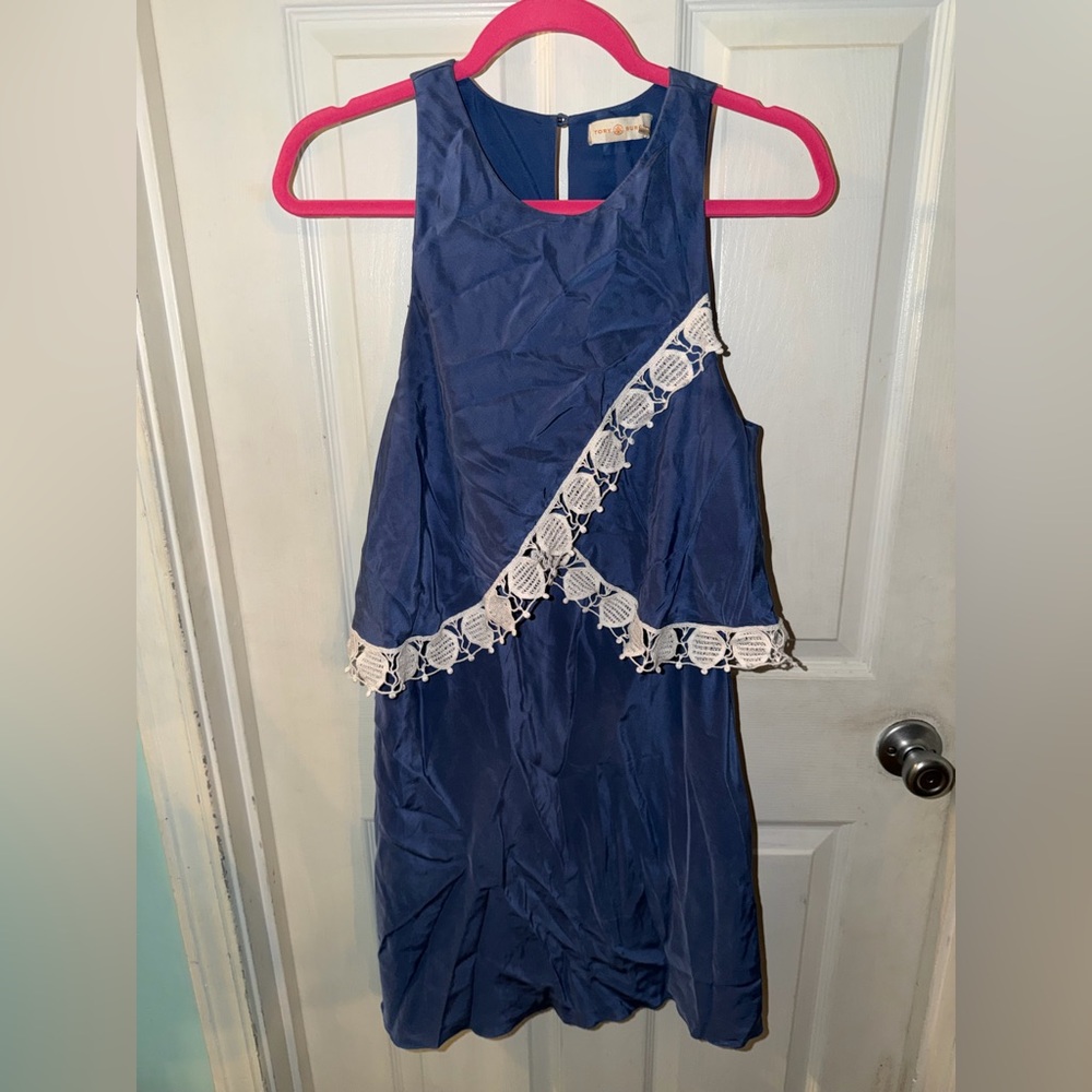 Tory Burch Amanda Silk Dress Size 10 - Picture 2 of 5